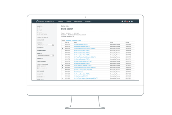 Search bonds on desktop