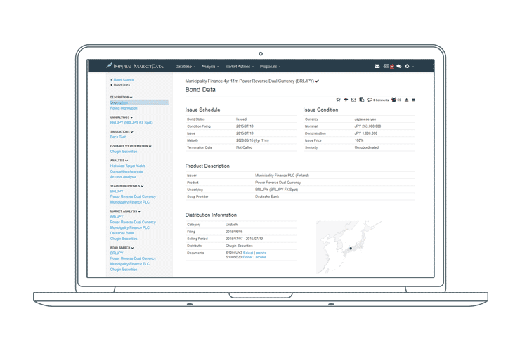 Bond analysis on laptop